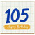105th Birthday Card, Happy Birthday Card