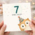 7th Birthday Card, Cute Owl Party Card