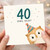 40th Birthday Card, 40 Owl Old Funny Owl Birthday Card