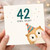 42nd Birthday Card, 42 Owl Old Funny Owl Birthday Card