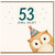 53rd Birthday Card, Funny Owl Old Birthday Card