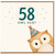 58th Birthday Card, Funny Owl Birthday Card