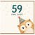 59th Birthday Card, Funny Owl Birthday Card