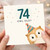 74th Birthday Card, Humorous Owl Old? Birthday Card
