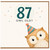 87th Birthday Card, Funny Owl Old Birthday Card