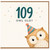 109th Birthday Card, Funny Owl Old Birthday Card