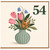 54th Birthday Card, Floral Vase Design