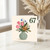 67th Birthday Card, Floral Vase Design Birthday Card