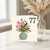 77th Birthday Card, Floral Vase Design