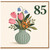 85th Birthday Card, Floral Vase Design