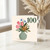 100th Birthday Card, Floral Vase Design