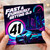 41st Birthday Card, Fast & Furiously Getting Old Retro Neon Sports Car Card