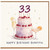 33rd Birthday Card, Beautiful Happy Birthday Card with Cake and Cherries