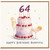 64th Birthday Card, Happy Birthday Beautiful Cake and Cherries Design