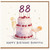 88th Birthday Card, Happy Birthday Beautiful Cake and Cherries Design