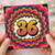 36th Birthday Card, Retro Colourful Wavy Design