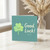 Good Luck Card - Cute Four Leaf Clover - Encouragement for Exams, New Job or Driving Test - Blank Inside - A6 Greeting Card with Envelope