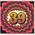 39th Birthday Card, Retro Colourful 39 Birthday Card