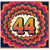 44th Birthday Card, Retro Colourful 44 Design