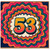 53rd Birthday Card, Retro Rainbow Number 53 Card