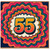 55th Birthday Card, Retro Colourful Number 55 Card