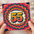 55th Birthday Card, Retro Colourful Number 55 Card