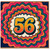 56th Birthday Card, Retro Colourful Number 56 Card