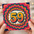 59th Birthday Card, Retro Colourful Number 59 Card