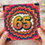 65th Birthday Card, Retro Colourful Number 65 Card