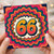 66th Birthday Card, Retro Colourful Wavy Design