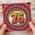 76th Birthday Card, Retro Colourful Number 76 Card