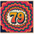 79th Birthday Card, Retro Colourful Wavy Design