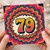 79th Birthday Card, Retro Colourful Wavy Design