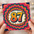 87th Birthday Card, Colourful Retro Number 87 Card