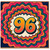 96th Birthday Card, Retro Colourful Number 96 Card