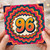 96th Birthday Card, Retro Colourful Number 96 Card
