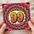 99th Birthday Card, Retro Colourful Number 99 Card