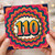 110th Birthday Card, Colourful Retro Style Card