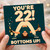22nd Birthday Card, You're 22 Bottoms Up Funny Card