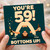 59th Birthday Card, You're 59! Bottoms Up Beer Card