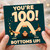 100th Birthday Card, Bottoms Up Funny 100 Year Old Birthday Card