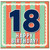 18th Birthday Card, Happy 18th Birthday Retro Striped Card