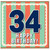 34th Birthday Card, Happy Birthday Card