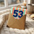 53rd Birthday Card, Happy Birthday Retro Stripe Design