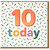 10th Birthday Card - 10 Today Colourful Confetti Design - Fun Kids Greeting Card for Child, Boy or Girl - Includes Envelope
