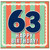 63rd Birthday Card, Happy Birthday Card