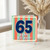 65th Birthday Card, Happy Birthday Retro Striped Card