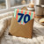 70th Birthday Card, Happy Birthday Retro Stripe Design