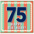 75th Birthday Card, Happy Birthday Retro Striped Design