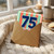 75th Birthday Card, Happy Birthday Retro Striped Design